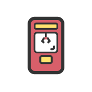 Claw machine icon.