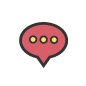 Speech bubble icon.
