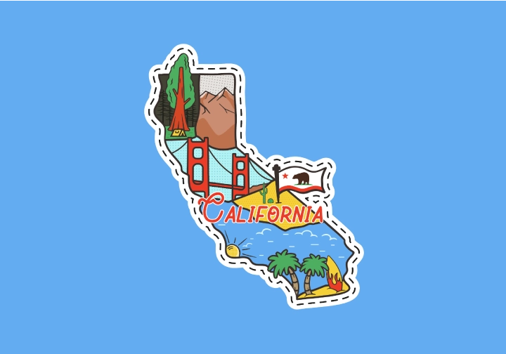 Claw machine arcade California map.