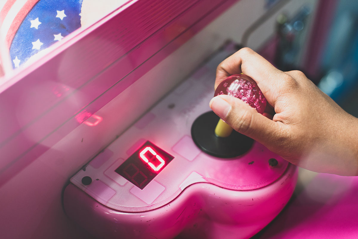 Claw machine joystick.