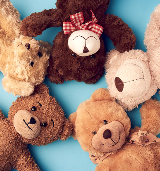 Claw machine stuffed animals.